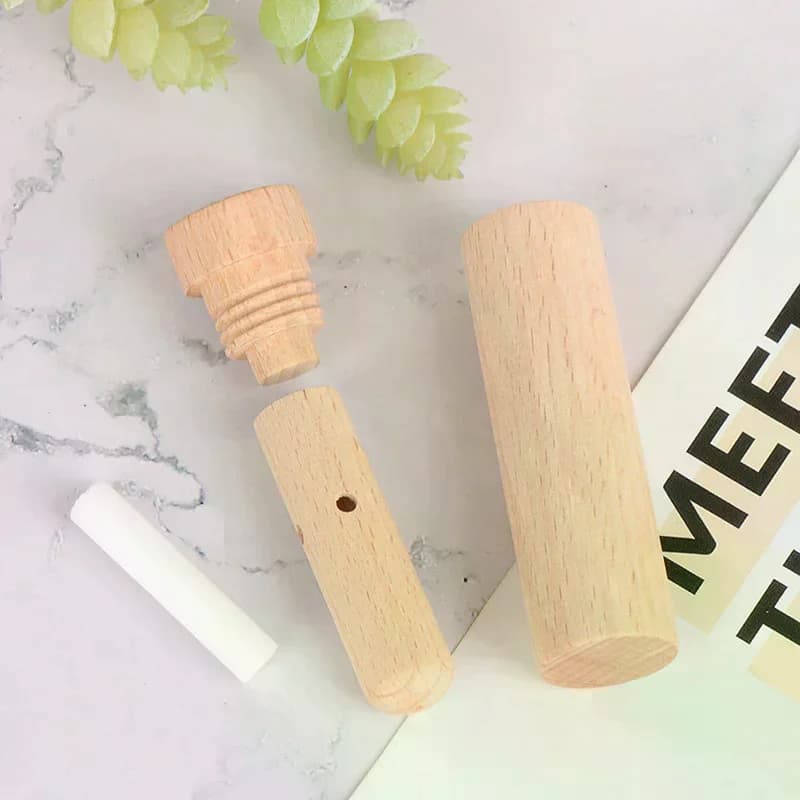 Diffuseur d'arômes en bois pour huiles essentielles avec mèches, inhalateur nasal d'aromathérapie, matériaux durables de haute qualité, facile à utiliser