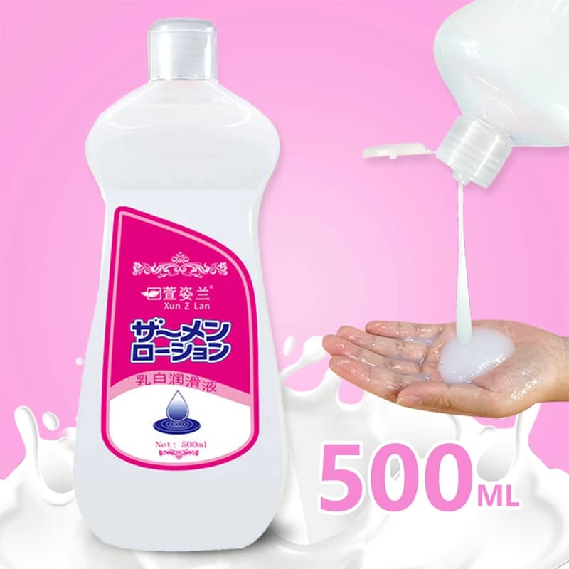 Lubrifiant pour le sexe de 500Ml, huile de Massage sexuelle à base d'eau pour jeu de Couple, lubrifiant visqueux blanc lait pour adultes, produits vaginaux et anaux, jouet sexuel