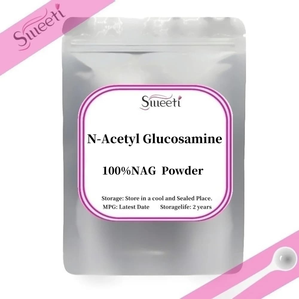 50-1000g 100% N-acétyl Glucosamine poudre NAG pour le blanchiment de la peau hydratant cosmétiques matière première, Anti-âge, Anti-rides
