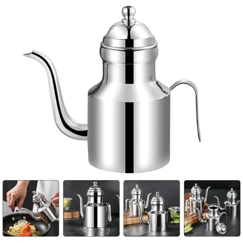 Distributeur d'huile d'olive en acier inoxydable, bouteille de 310ml/500ml, Pot d'huile verseuse sans goutte, récipient de stockage pour salade et cuisine
