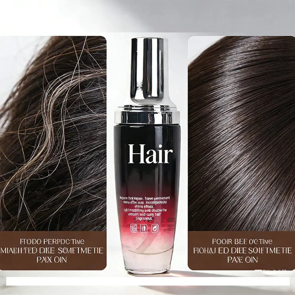Huile capillaire marocaine 60 ml pour salon – Usage professionnel en salon – Lisse les frisottis, apaise les pointes fourchues, soin doux, cheveux brillants – Soin capillaire professionnel