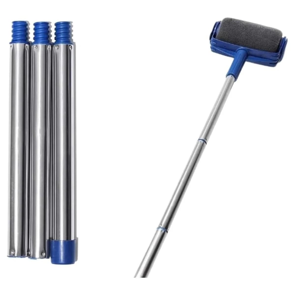 Rouleau de peinture rechargeable facile à remplir avec rangement intégré pour peindre les murs, les plafonds, outil de décoration intérieure efficace