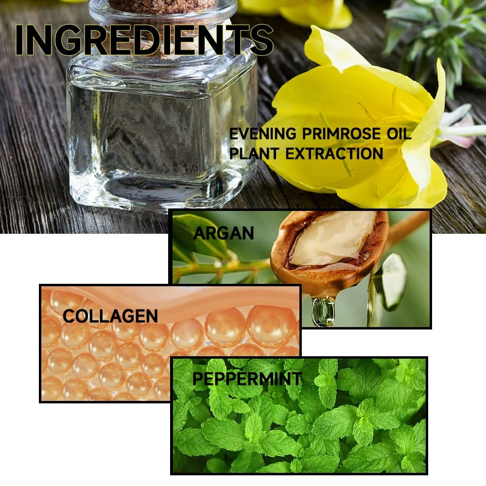 Huile Essentielle Naturelle d'Onagre, Répare les Cheveux Abîmés, Améliore la Qualité des Cheveux, Huile de Soin Hydratante, Soin Hydratant en Profondeur