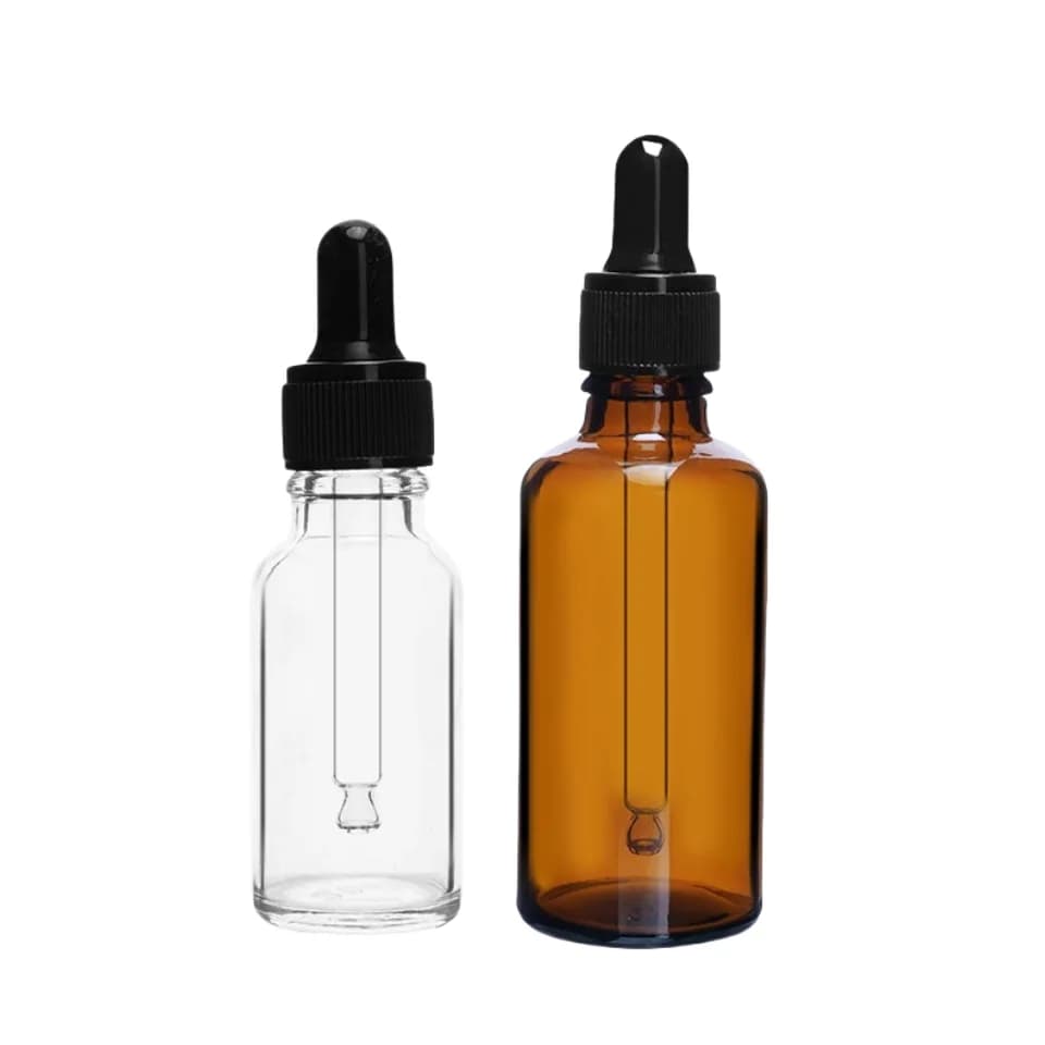 Bouteille d'huile essentielle en verre marron 5-100ml