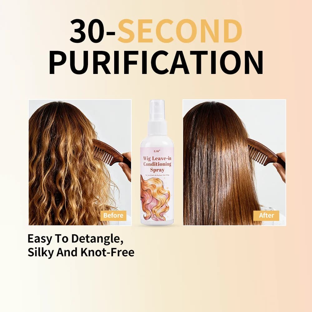 Huile capillaire en spray pour perruques, hydrate et lisse, anti-frisottis, facilite le peignage, prolonge la durée de vie des perruques, parfum longue durée 48H.