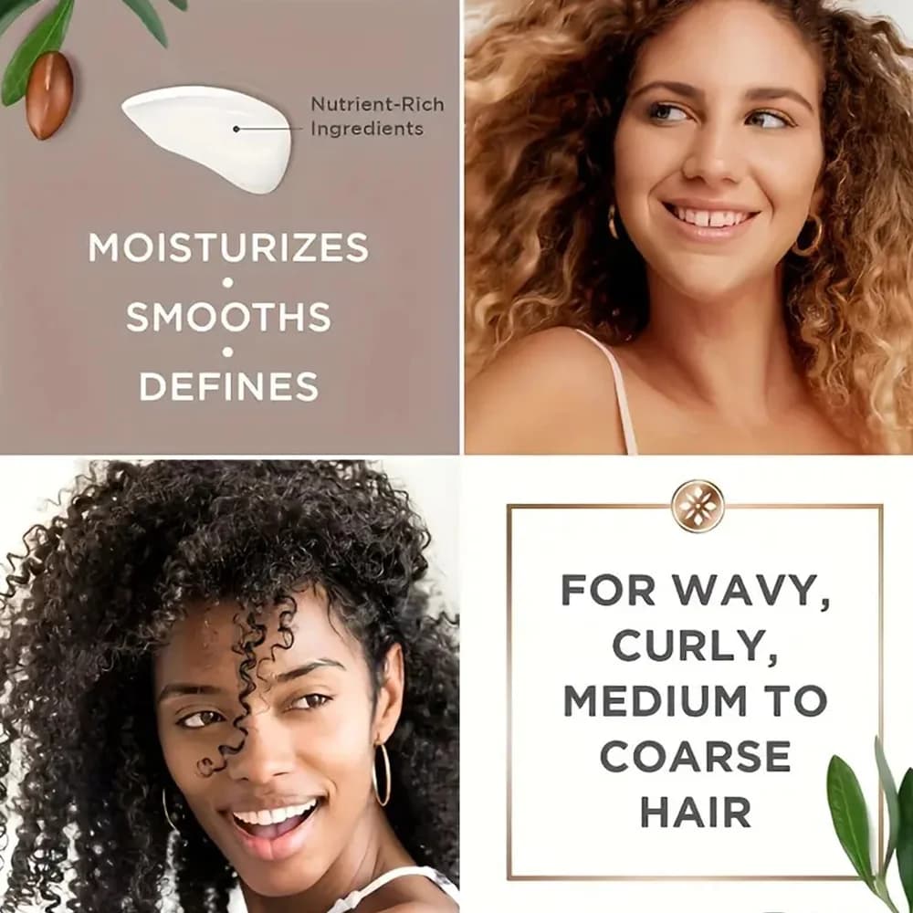 Après-shampooing à l'huile de ricin noir, traitement ultra hydratant et définissant les boucles pour cheveux secs et bouclés | Démangler, répare les dommages