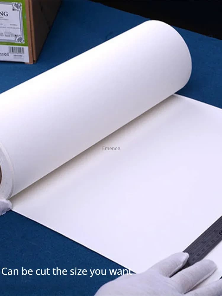 BAOHONG rouleau de papier aquarelle 300g blanc naturel 100% coton 10.6/14.6in * 394in (27/37cm * 10m)