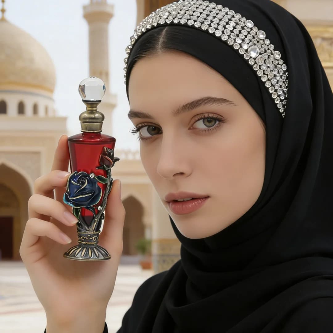 Parfum arabe pour femmes, huile de parfum arabe en roll-on, senteur florale de bois de santal, eau de parfum, parfums uniques et raffinés.
