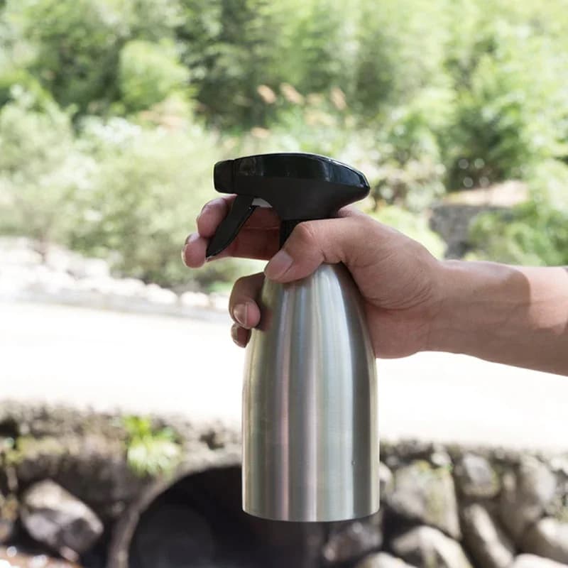 Bouteille de pulvérisation d'huile en acier inoxydable, vinaigre pratique, pulvérisateur d'huile d'olive, bouteille d'assaisonnement Soy aissce, distributeur d'huile pour barbecue, environ 500ml