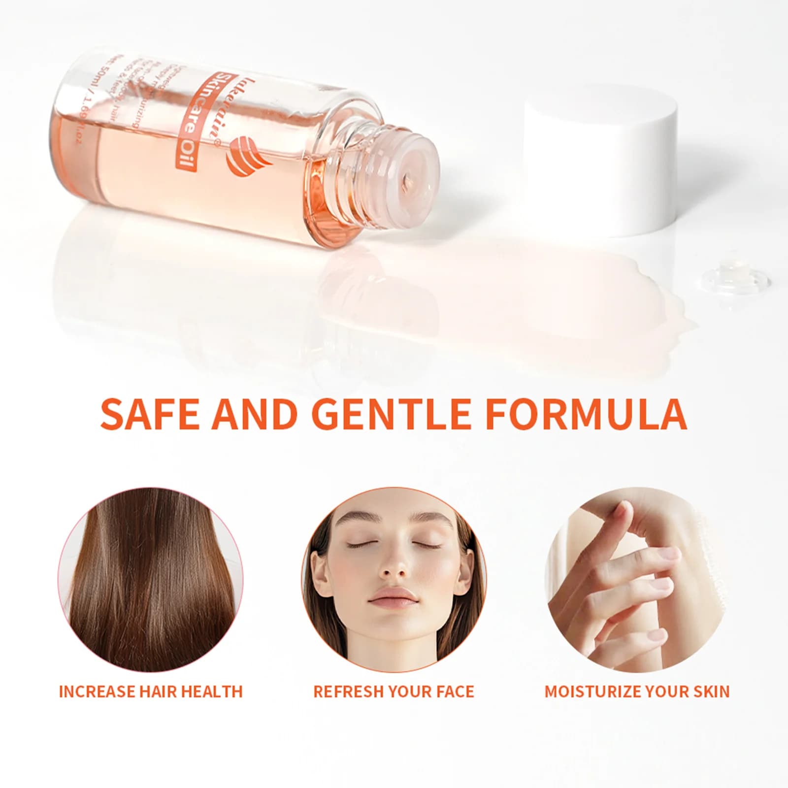 BesSkincare-Huile hydratante pour le corps et le visage, améliore la santé des cheveux, estompe les cicatrices, vitamine A, vitamine E, expecate, soins de la peau