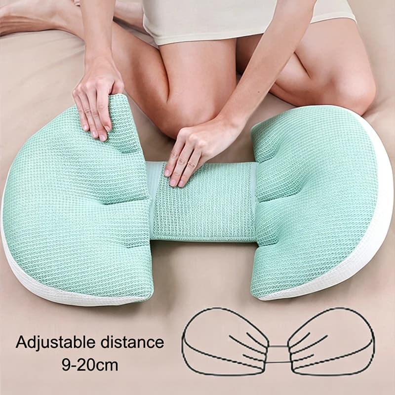 Oreiller de grossesse multifonctionnel avec coussin auxiliaire, soutien lombaire doux et réglable pour femmes enceintes, oreillers corporels pour dormir