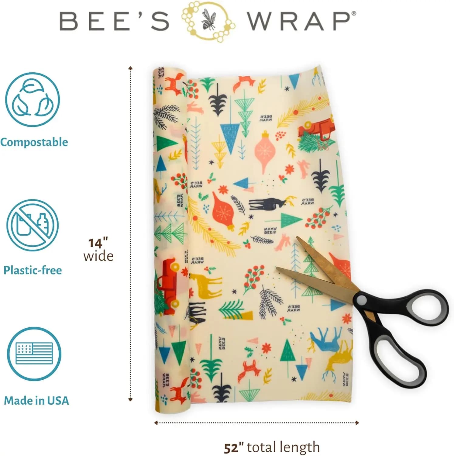 Rouleau d'emballage d'abeille réutilisable, cire d'abeille, emballage alimentaire, écologique, frais, coton biologique, enveloppes de cire d'abeille réutilisables pour pain fait maison