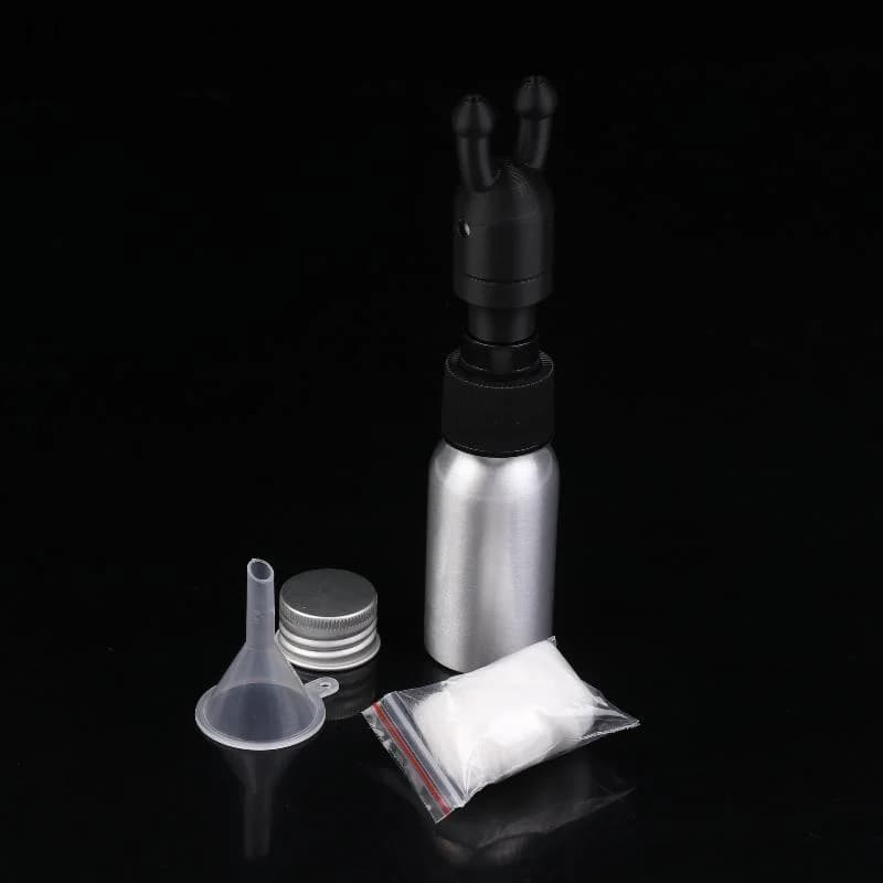 〔E〕Bouteilles en aluminium anti-fuite avec bouchon en silicone pour inhalateur d'huiles essentielles