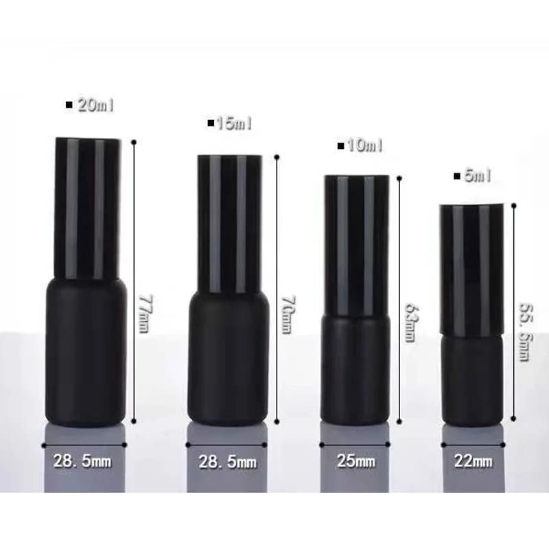 Flacon pulvérisateur d'huile essentielle de 15 ml, 30 ml, 100 ml, pulvérisateur de parfum noir / pompe à lotion, flacons en verre vides rechargeables, shampoing en vrac