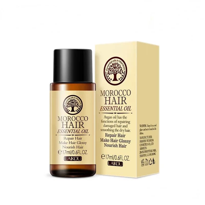 Huile essentielle d'argan pure marocaine pour les types de cheveux secs, produits de soin multifonctions pour femmes