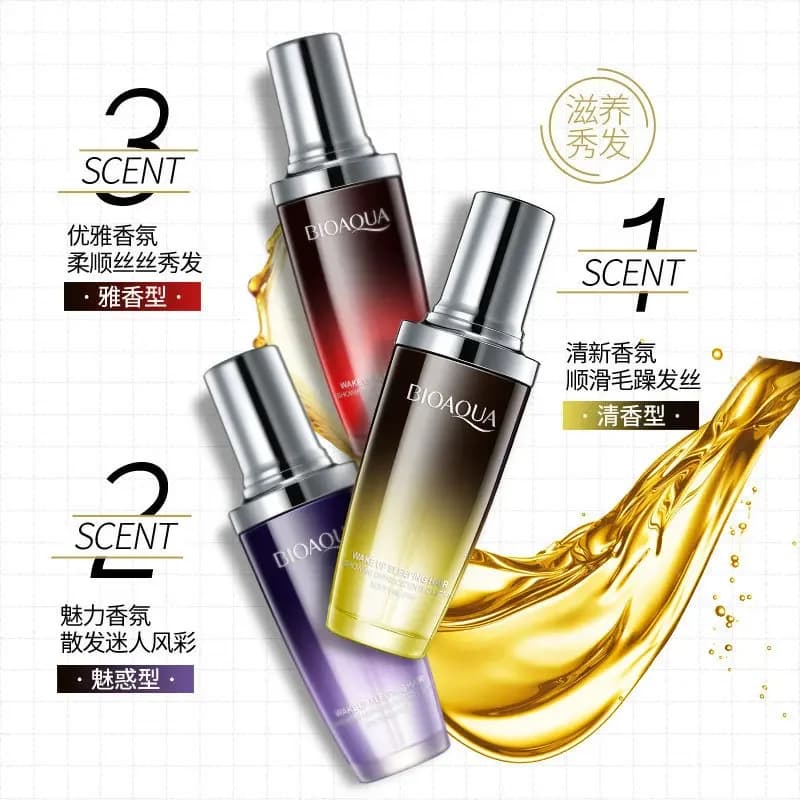 Bioaqua-Soin Capillaire à l'Huile Essentielle, Améliore les Cheveux Frisés, Nourrit, Lisse et Brille, Après-Shampoing Parfumé