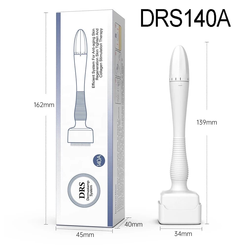 Derma tampon rouleau DRS140A & 140A longueur d'aiguille réglable Microneedle Derma système de roulement Dermastamp beauté outil de soins de la peau