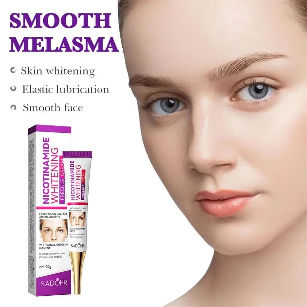 Crème blanchissante et anti-taches de rousseur pour le visage, Nicotinamide, éclaircissante et hydratante, estompe les taches foncées