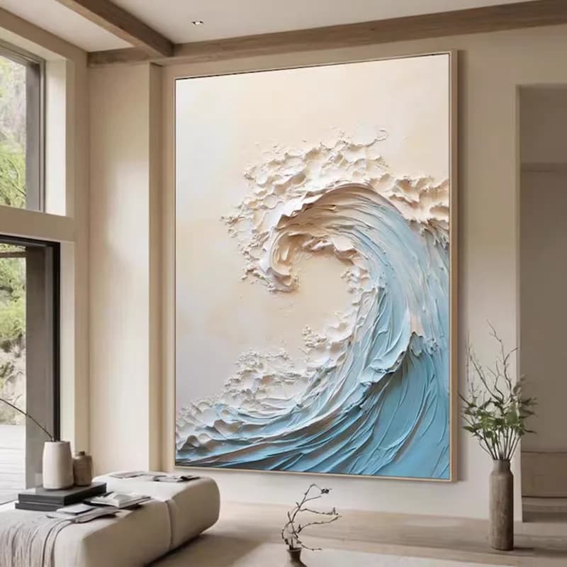 Peinture à l'huile sur toile peinte à la main, couteau d'épaisseur, peinture abstraite, images d'art murales pour décoration de maison, sans cadre, 100%