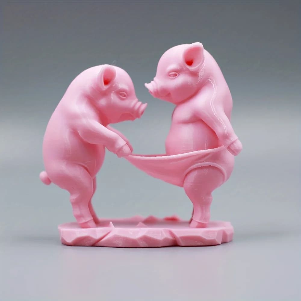 Une jolie figurine de cochon de dessin animé, une pièce décorative pour les festivals, parfaite comme cadeau de vacances.