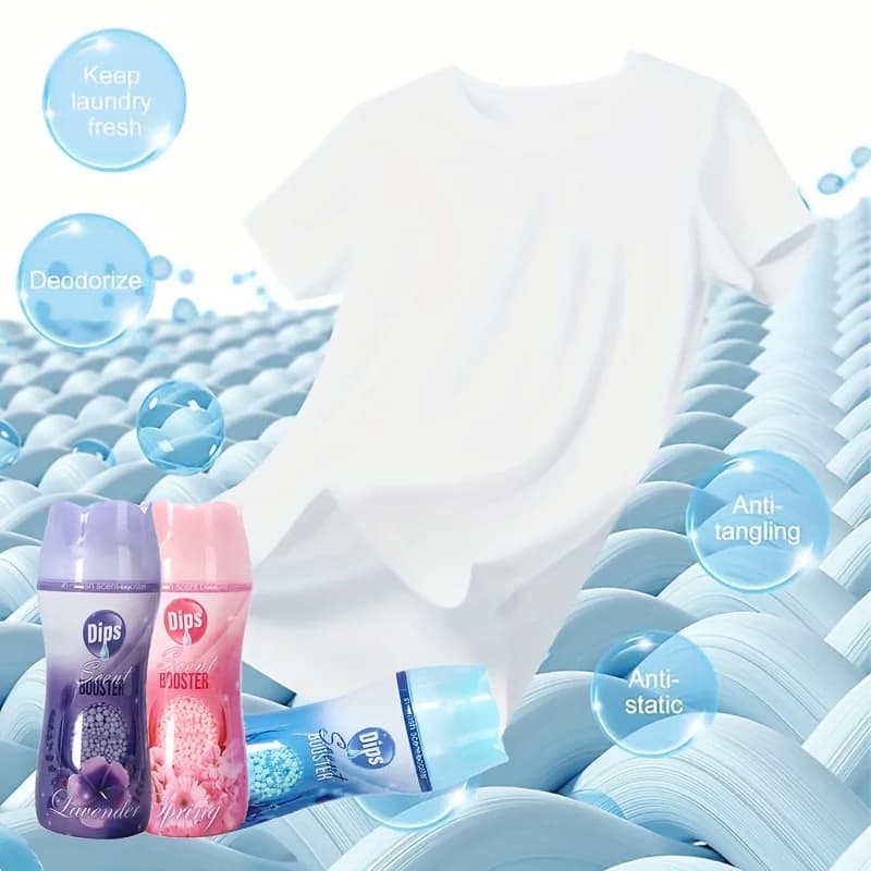 Perles de rehausseur de parfum de lessive, 3 parfums et couleurs, douces sur les vêtements, essentiels pour la maison, cadeau de pendaison de crémaillère parfait