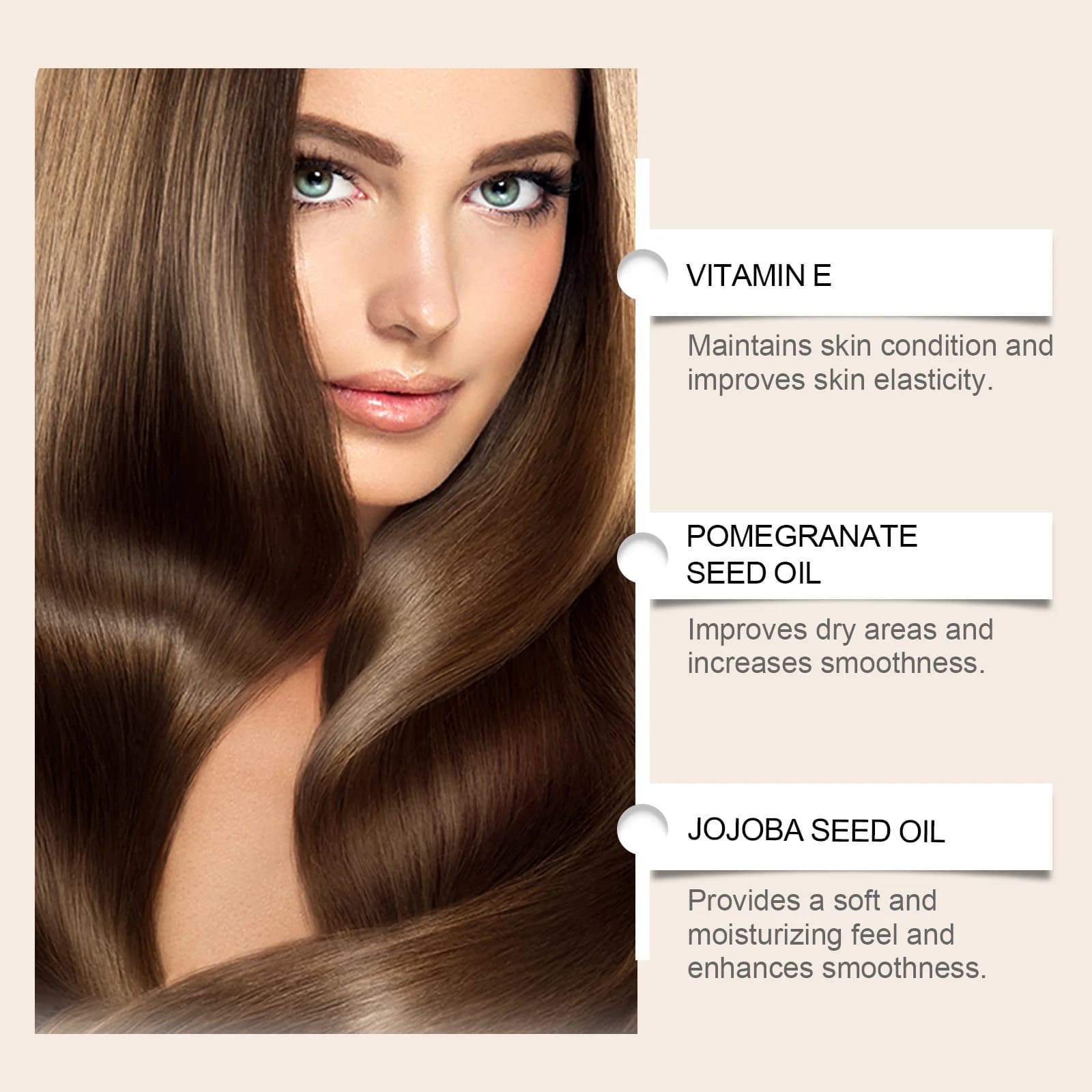 Huile essentielle de graines de grenade Wiyun : pour une hydratation en profondeur des cheveux et de la peau, lissant la peau et répare les cheveux abîmés.