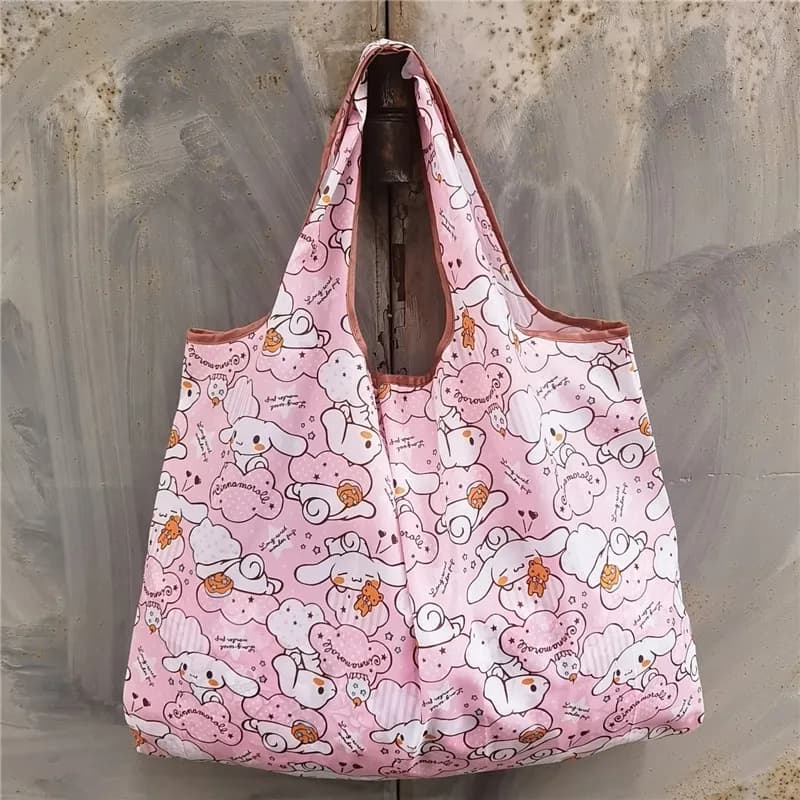 Sac de courses écologique Sanrio Supermarket Cinnamoroll, pliable, portable, imperméable, grande capacité, sac de rangement à main