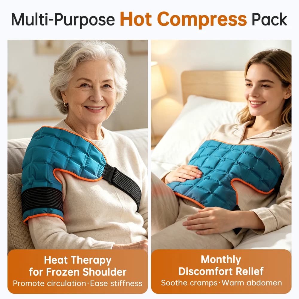 2 pièces de compresses de gel auto-absorbantes réutilisables, chaudes et froides, pour épaule, genou, blessures articulaires et entorses musculaires