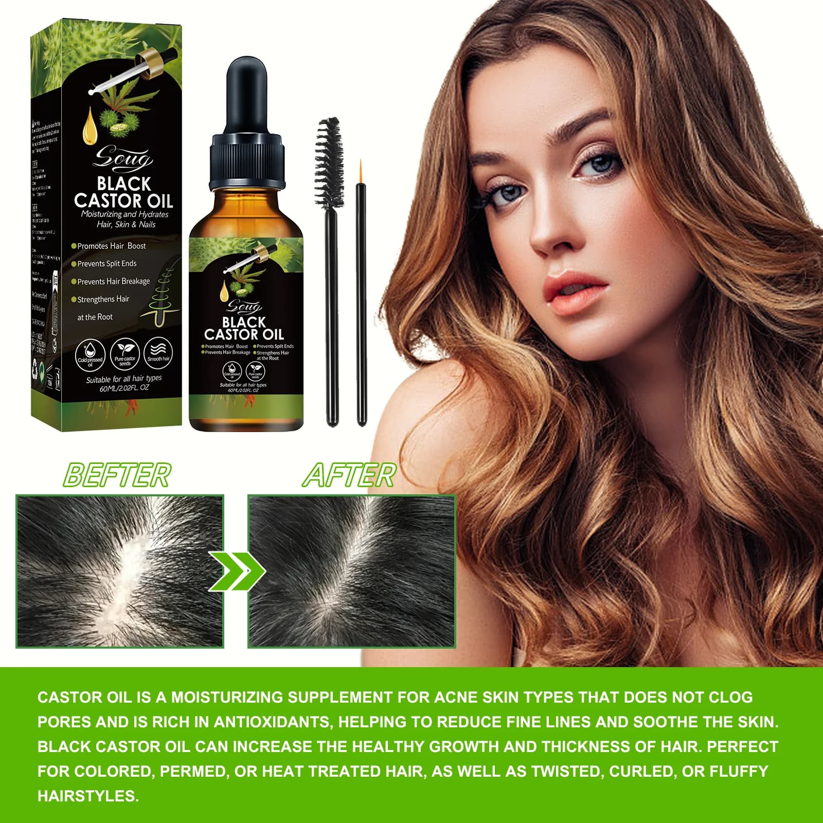 Huile de ricin noire 60ML