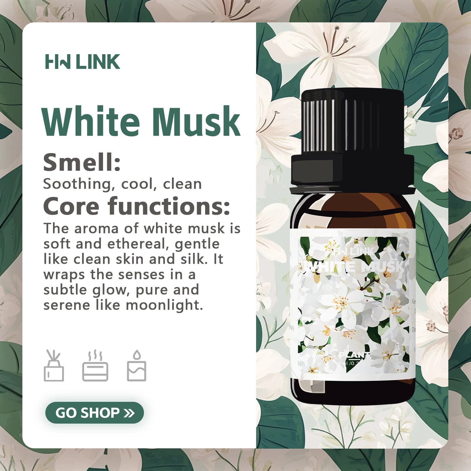 Huiles essentielles de musc blanc 10 ml pour femmes