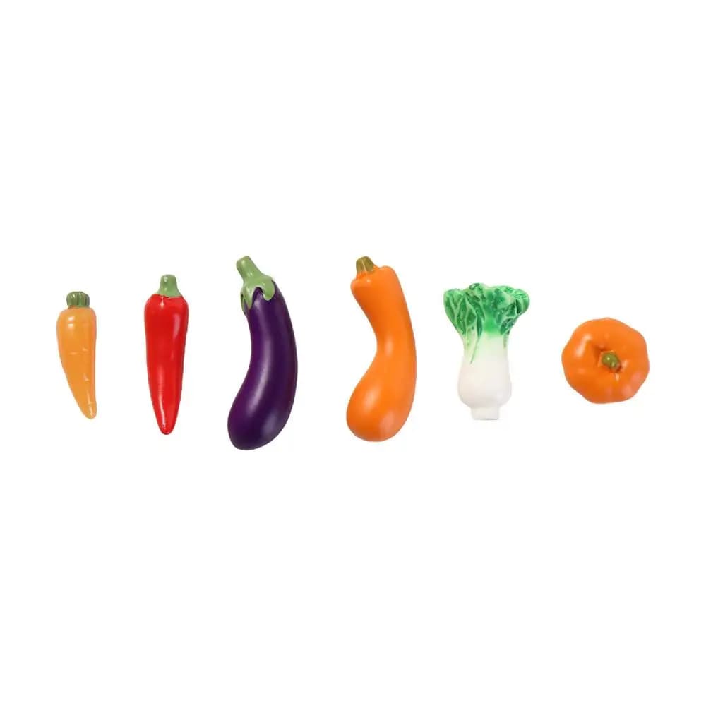 Modèles miniatures de nourriture 1:12 : Chou, Ail, Tomate, Poivron, Légumes et fruits artificiels, Carotte, Jouets de cuisine