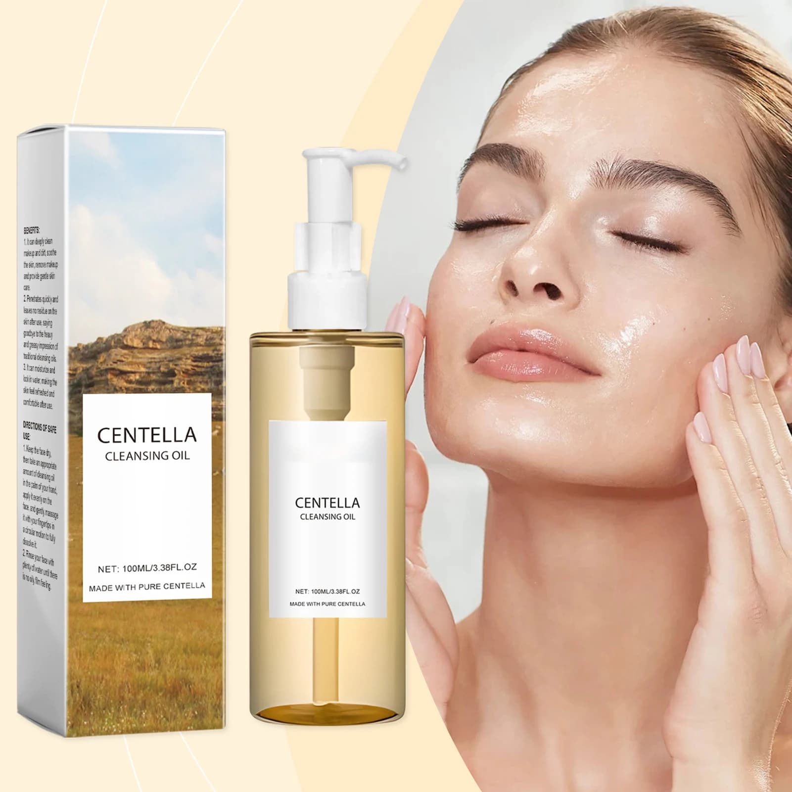 Huile nettoyante légère EELHOE Centellas 100ml, nettoyant doux pour le visage