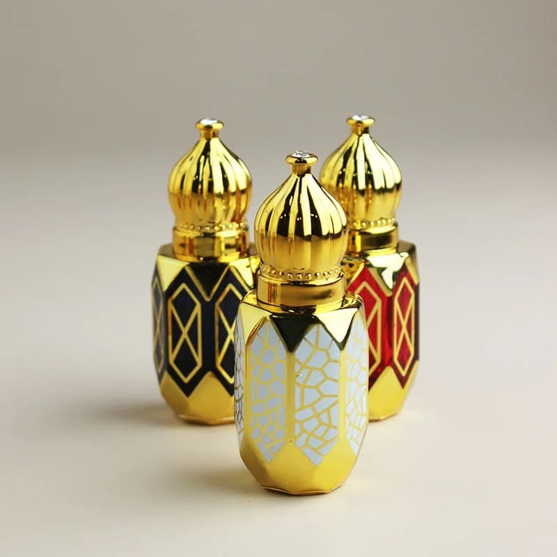 20/50 pièces Nouveaux flacons roll-on en verre vides de 3/6/12 ml pour huile Attar / huile essentielle / parfum avec applicateur en verre / bille roulante