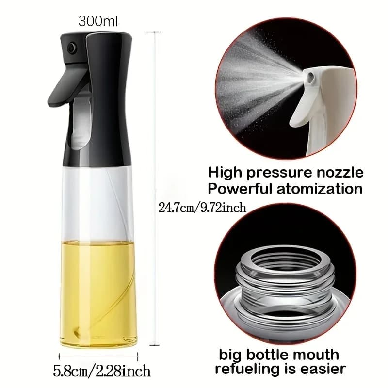 Pulvérisateur d'huile de pulvérisation pour huiles de cuisine, bouteille distributrice de pulvérisation pour huile d'olive, friteuse à Air, BBQ, salade, cuisson, grillades, outil de cuisine