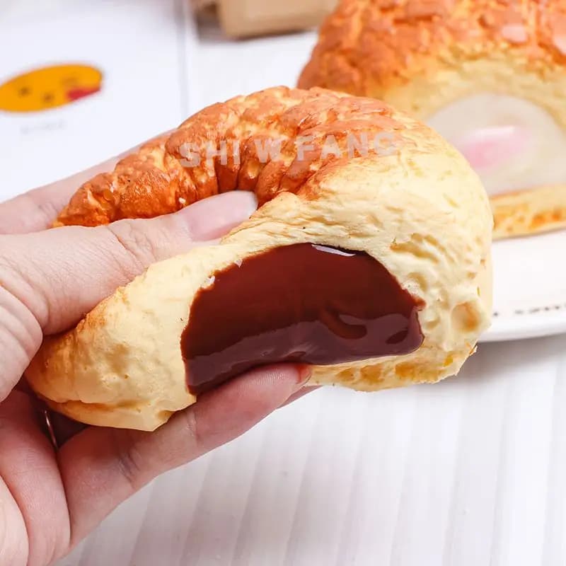 1 pièce Modèle de simulation de pain en paine et gâteau, effet rebondissant, pour décompression par compression, accessoire de photographie alimentaire pour influenceurs