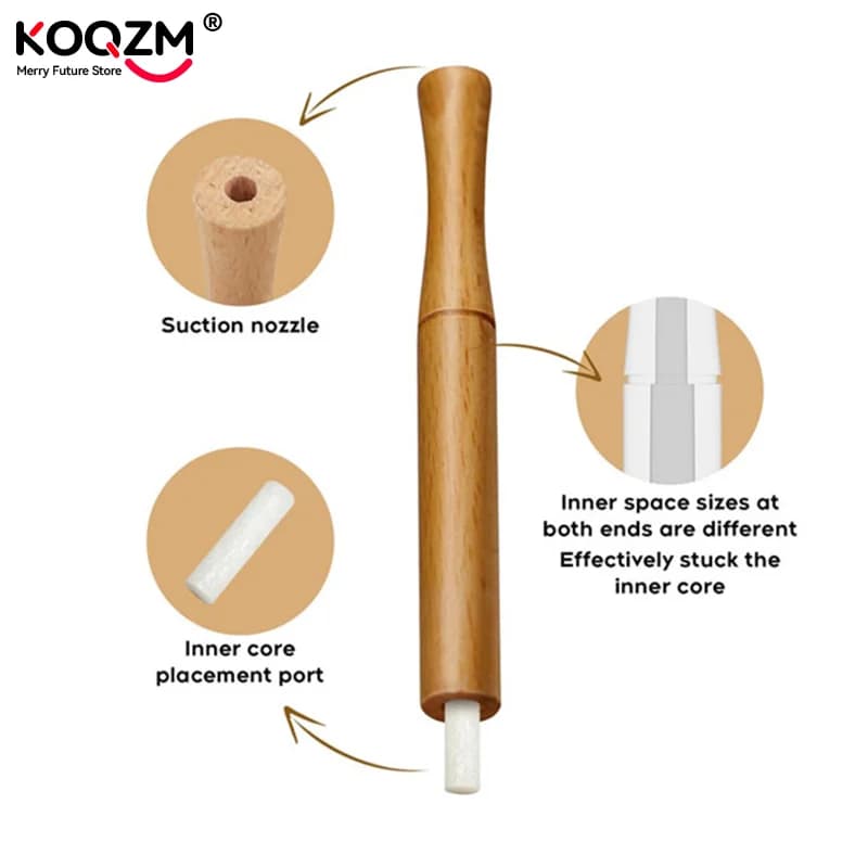 Inhalateur sans fumée Quit Stick, inhalateur d'aromathérapie pour huiles essentielles, inhalateur pour arrêter de fumer, diffuseur personnel en bois