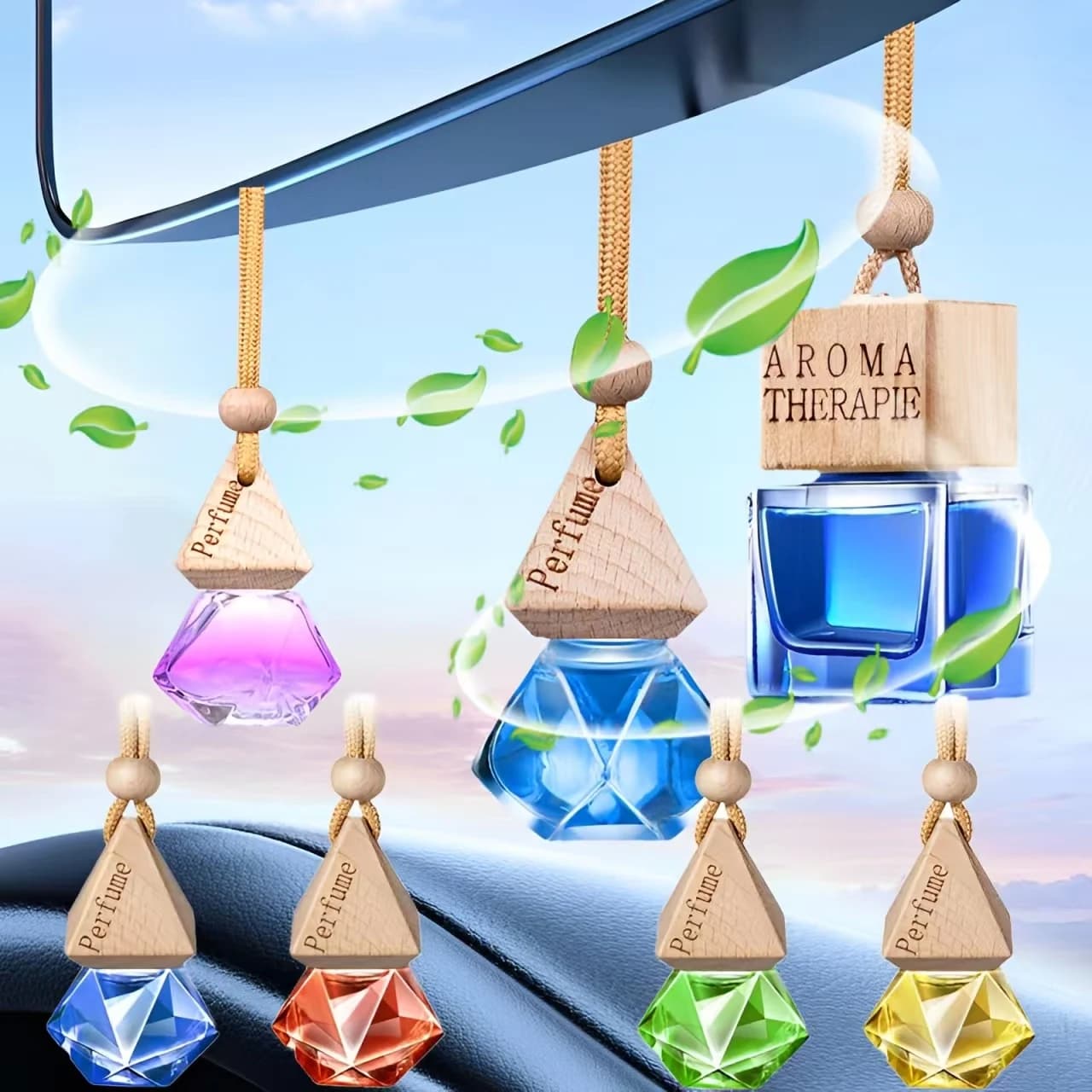 Bouteille pendentif de parfum d'aromathérapie automatique