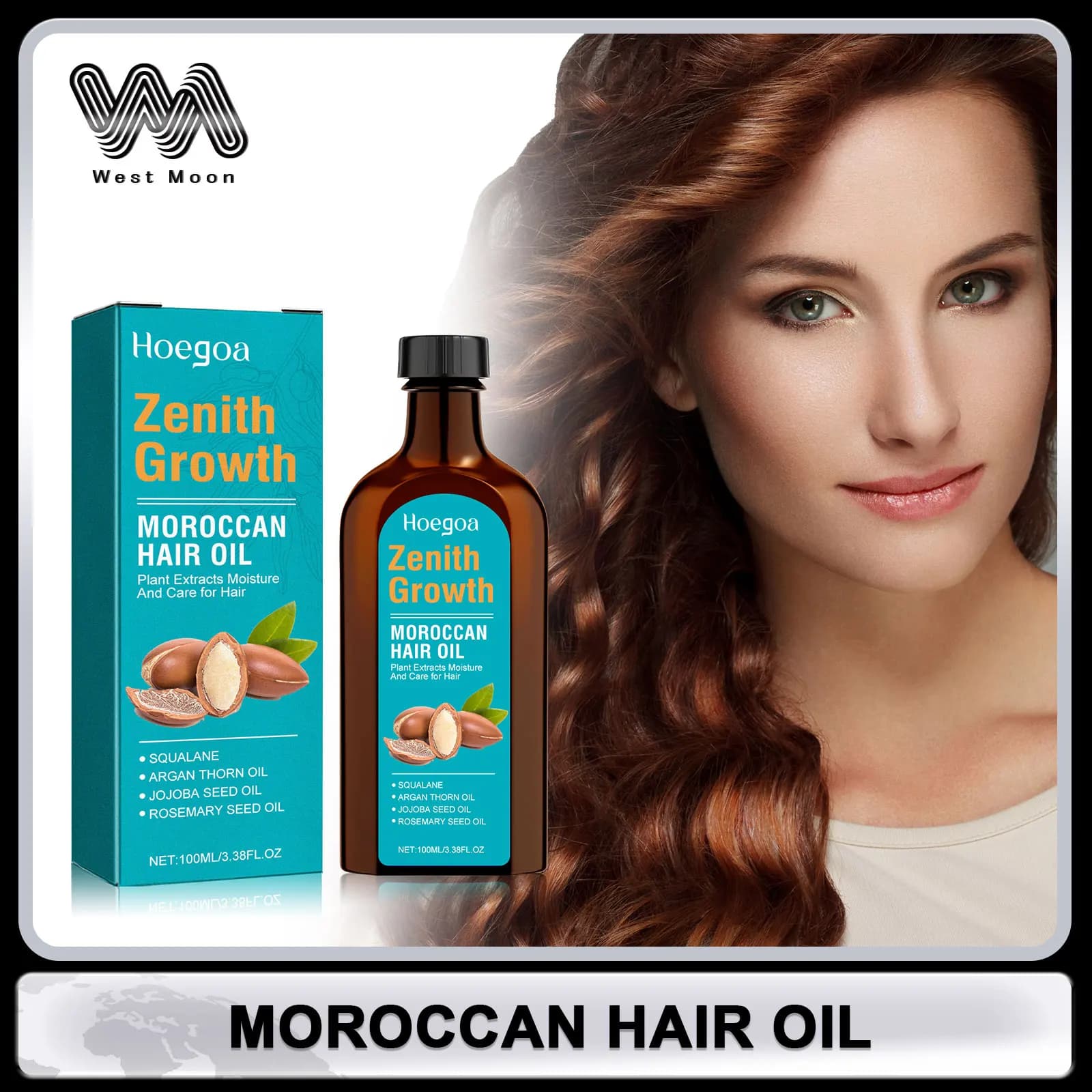 Huile essentielle marocaine anti-chute de cheveux, réparation des frisottis bouclés, nourrissant le cuir chevelu, revitalisant lissant hydratant en profondeur