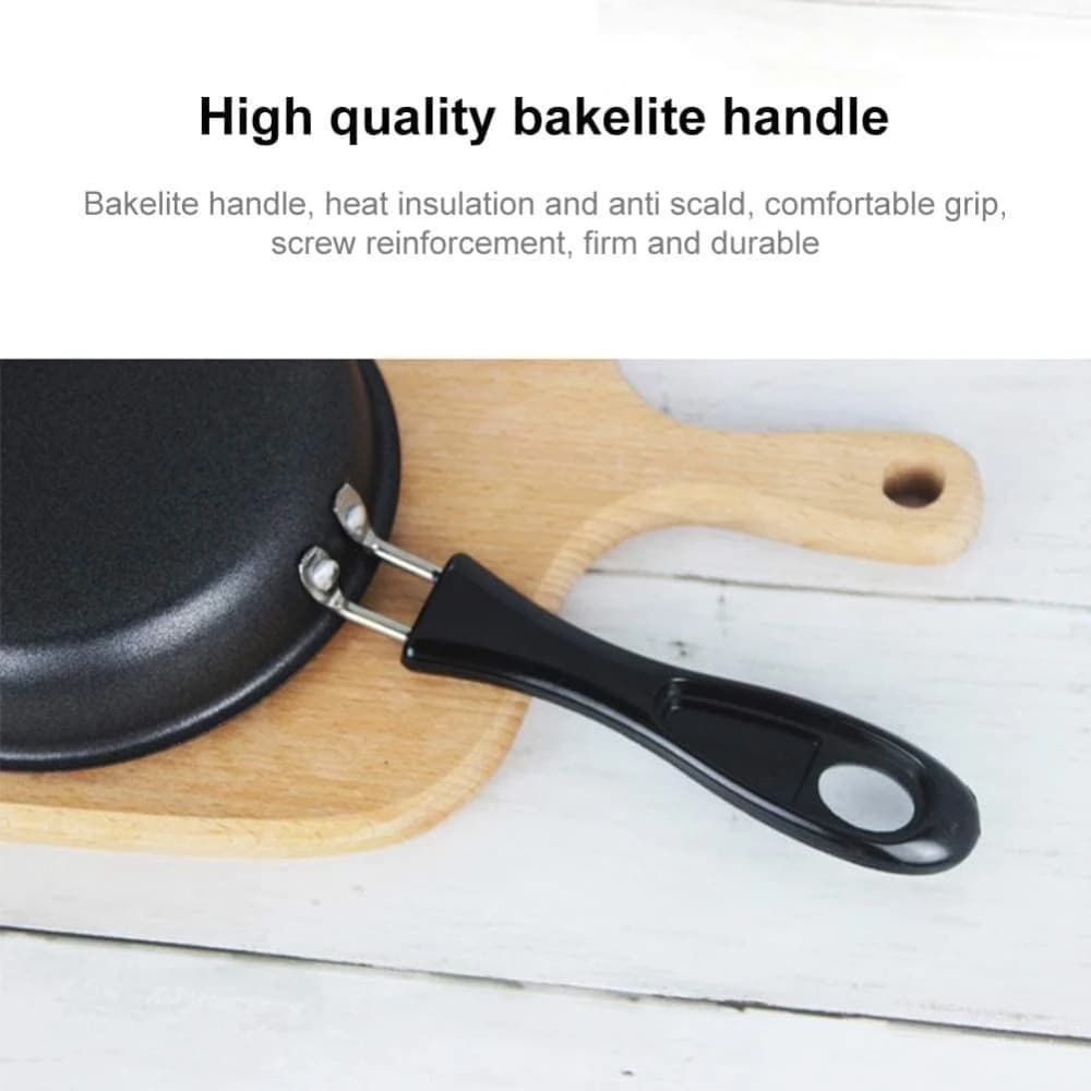 Mini poêle à frire portable avec poignée, idéale pour les œufs, les omelettes, les crêpes, les steaks, durable pour la maison, le camping et la cuisine