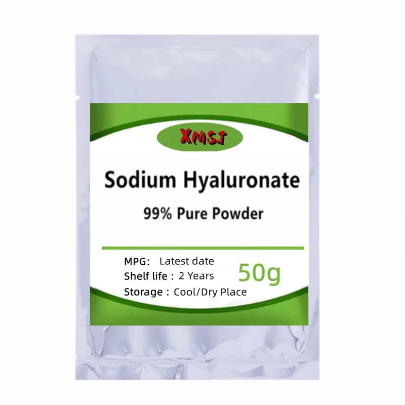 Poudre d'Hyaluronate de Sodium Ha de Qualité Alimentaire, Solution de Crosse d'Acide Hyaluronique, Soins de la Peau, Réparation des Matières premières, Masque Facial Hydratant