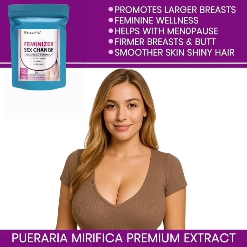 Complément alimentaire biologique Pueraria Mirifica 5000mcg, pour femmes, 30 patchs transdermiques, quantité pour 1 mois