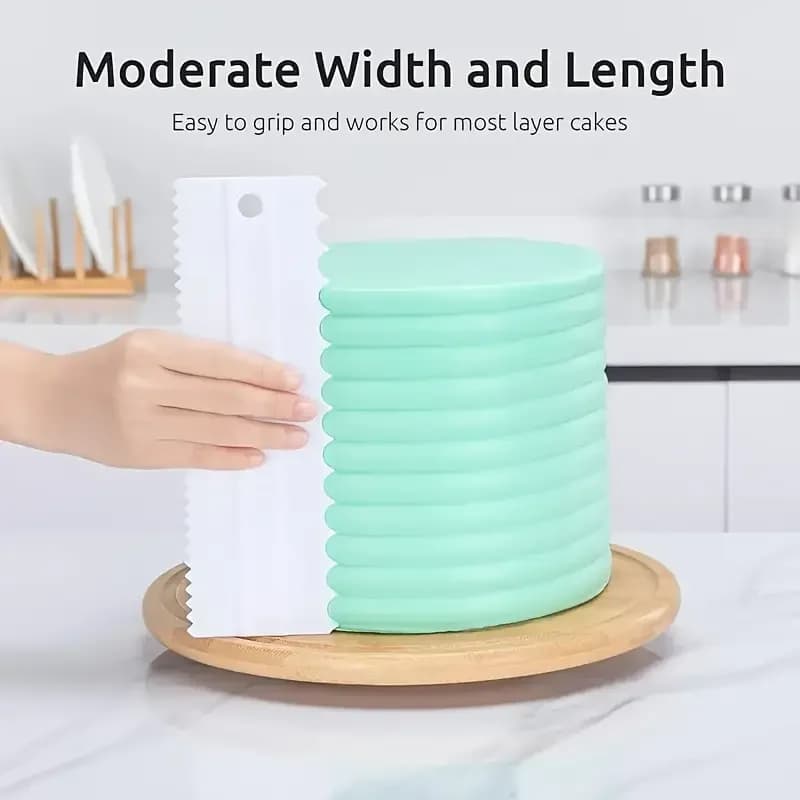 Ensemble de grattoirs à gâteaux 4 pièces, outils de glaçage plus lisses et de décoration de gâteaux pour crème au beurre, Fondant, biscuits, fournitures de cuisson professionnelles