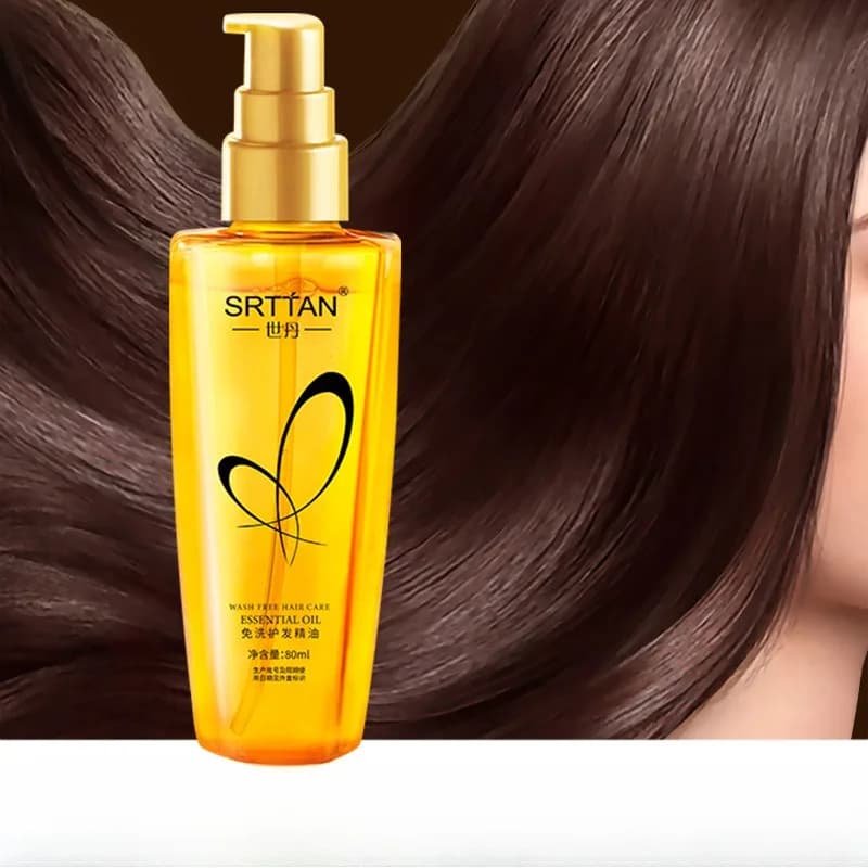 Huile Essentielle Soin Capillaire Sans Rinçage, Soin Capillaire Adoucissant, Sans Rinçage Non Gras, Huile pour Cheveux, Convient à Tous Types de Cheveux