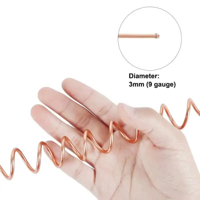 Fil de cuivre pur T2, 1 à 3 rouleaux, 0.1 à 3.2mm, bobine de fil de cuivre nu et émaillé 1-10M pour l'artisanat de bricolage, projets électriques, expédition rapide