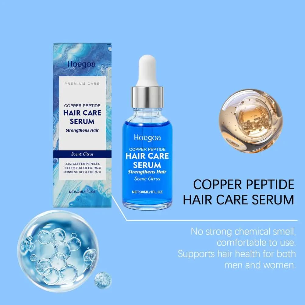 Sérum capillaire au cuivre et aux peptides pour la croissance des cheveux