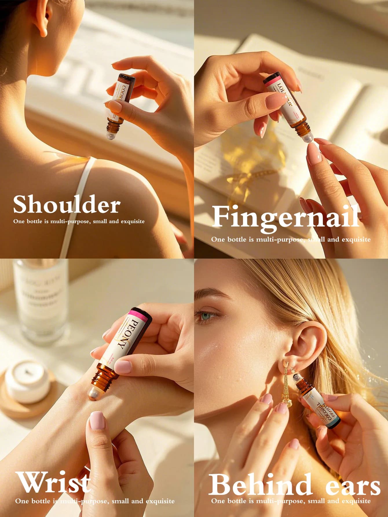Huiles essentielles Cookies Roller 10ml, huiles de massage longue durée pour femmes, soins de la peau, cadeaux de vacances, soins des ongles, hydratant