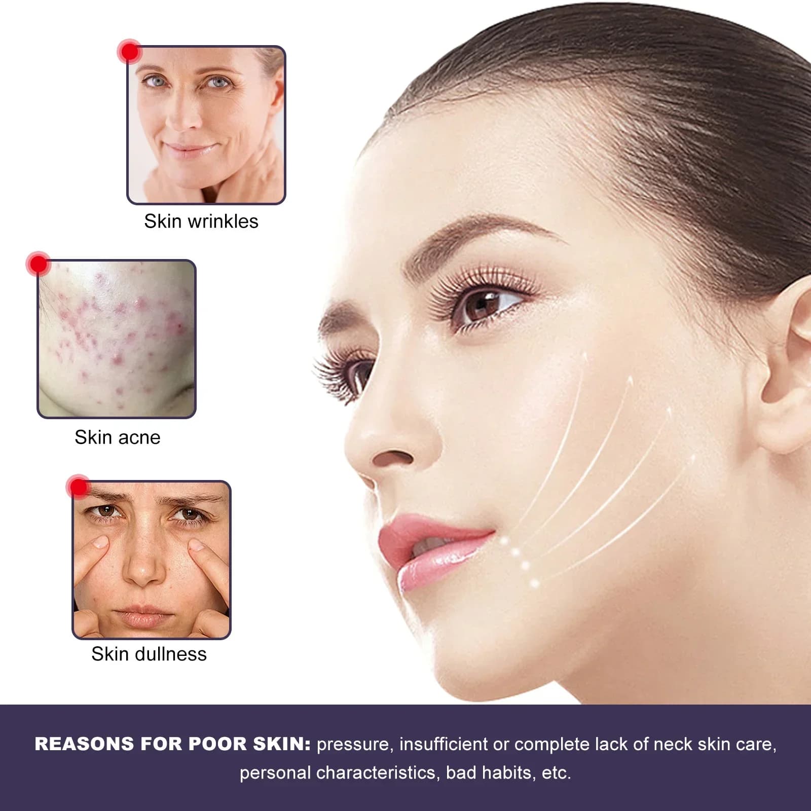 Sérum Anti-rides pour le visage, élimination des taches foncées, Anti-vieillissement, estompe les marques d'acné, ridules lisses, raffermissant, vitamine B3, Essence blanchissante
