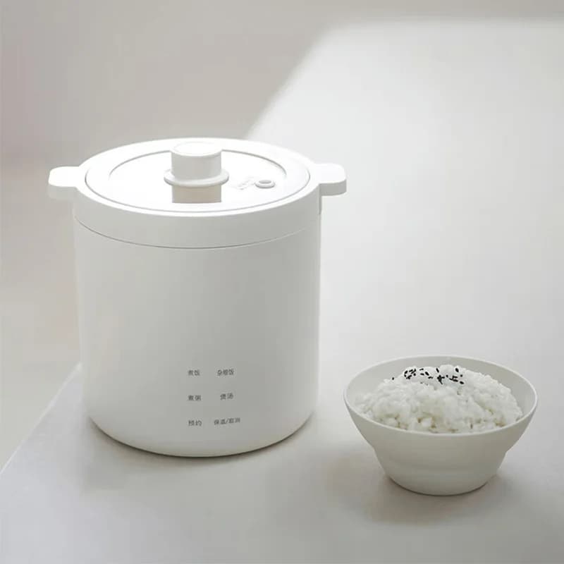 Olayks cuiseur à riz 1.2L cuiseur électrique multifonctionnel 25min cuisson rapide pour dortoir bureau Mini marmite électrique Portable