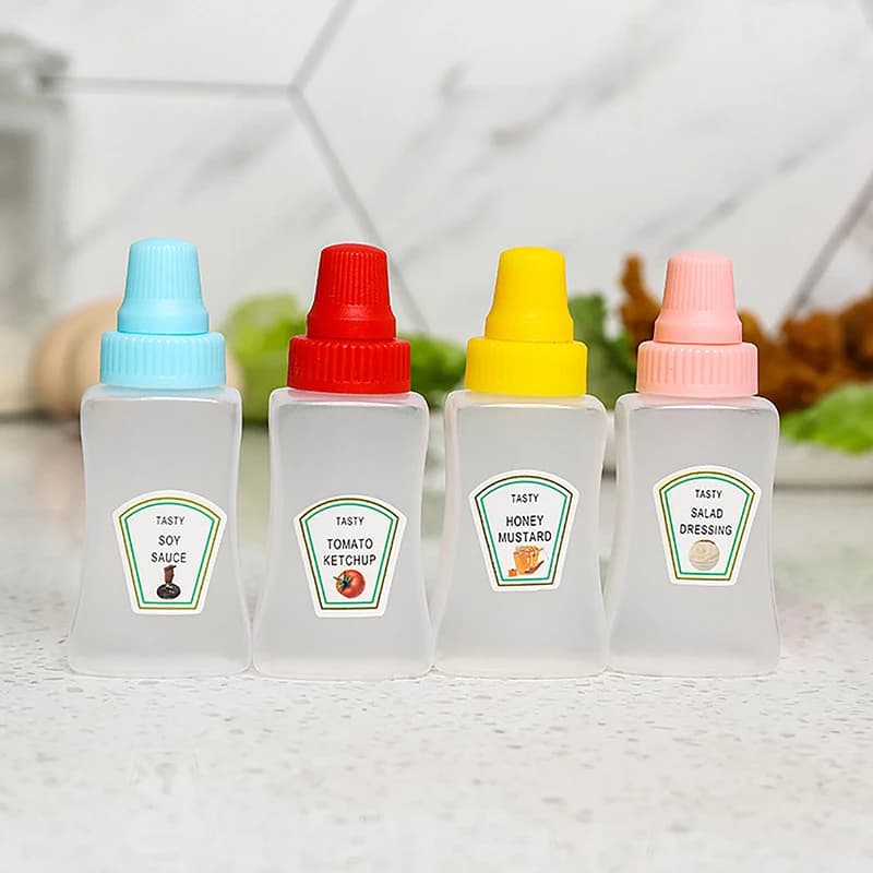 1/2/4 pièces/ensemble Mini Sauce tomate salade pansement huile vaporisateur bouteille Portable petit récipient