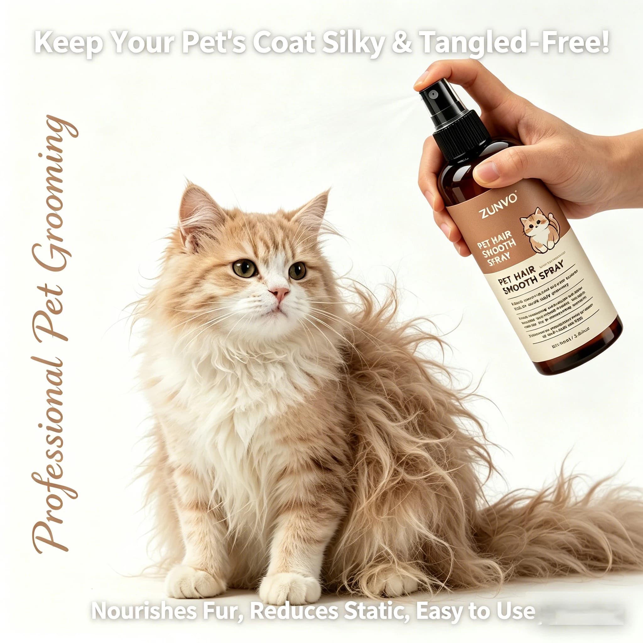 Shampooing sec sans rinçage pour chiens et chats, formule sans eau pour un nettoyage pratique des animaux